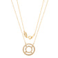 Suzy Levian 14K Yellow Gold 0.75 ctw Diamond Double Circle Necklace