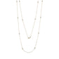 Suzy Levian 14k Yellow Gold 1.70 CTTW Bezel Diamond Station Necklace (36 inch)