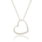 Suzy Levian 14K White Gold 0.25 cttw Diamond Heart Necklace