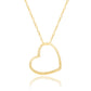 Suzy Levian 14K Yellow Gold & .40cttw Diamond Tilted Heart Pendant