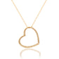 Suzy Levian 14K Yellow Gold 0.25 cttw Diamond Heart Necklace