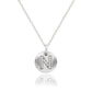 Suzy Levian White Sterling Silver Cubic Zirconia Letter Initial Disc Pendant