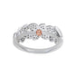 Suzy Levian Sterling Silver Cubic Zirconia Multi Flower Band Ring