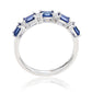 Suzy Levian Sterling Silver Sapphire and Diamond Accent Half Eternity Band