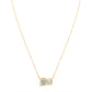 Suzy Levian Yellow Sterling Silver White Topaz & Blue Topaz Two Stone Necklace