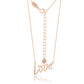 Suzy Levian Rose Sterling Silver "LOVE" Necklace