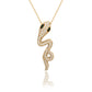 Suzy Levian Yellow Sterling Silver Cubic Zirconia Wild Snake Pendant