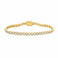 Suzy Levian Cubic Zirconia Yellow Sterling Silver Bezel Hexagon Set 7 inch Tennis Bracelet