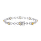 Suzy Levian Sterling Silver Yellow Sapphire and Diamond Accent Tennis Bracelet