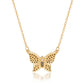 Suzy Levian Yellow Sterling Silver Black Cubic Zirconia Butterfly Necklace