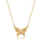 Suzy Levian Yellow Sterling Silver Blue Cubic Zirconia Butterfly Necklace