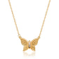 Suzy Levian Yellow Sterling Silver White Cubic Zirconia Butterfly Necklace