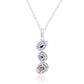 Suzy Levian Sterling Silver Blue Sapphire & Diamond Accent Multi-Shape Drop Pendant