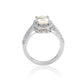 Suzy Levian Sterling Silver Oval Canary Yellow Cubic Zirconia Engagement Ring
