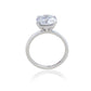 Suzy Levian Sterling Silver Round Cut Cubic Zirconia Solitaire Engagement Ring
