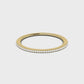 Suzy Levian 14k Yellow Gold & .06 cttw White Diamond Pave Half Eternity Ring