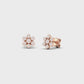 Suzy Levian 14K Rose Gold & .13 cttw Diamond Pave Snowflake Earrings