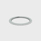 Suzy Levian 14k White Gold & .06 cttw White Diamond Pave Half Eternity Ring