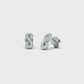 Suzy Levian 14K White Gold .10 cttw Pave Diamond Infinity Stud Earrings