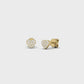 Suzy Levian 14K Yellow Gold .085 cttw Pave Diamond Heart Earrings