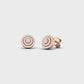 Suzy Levian 14K Rose Gold .17 cttw Pave Diamond Round Stud Earrings