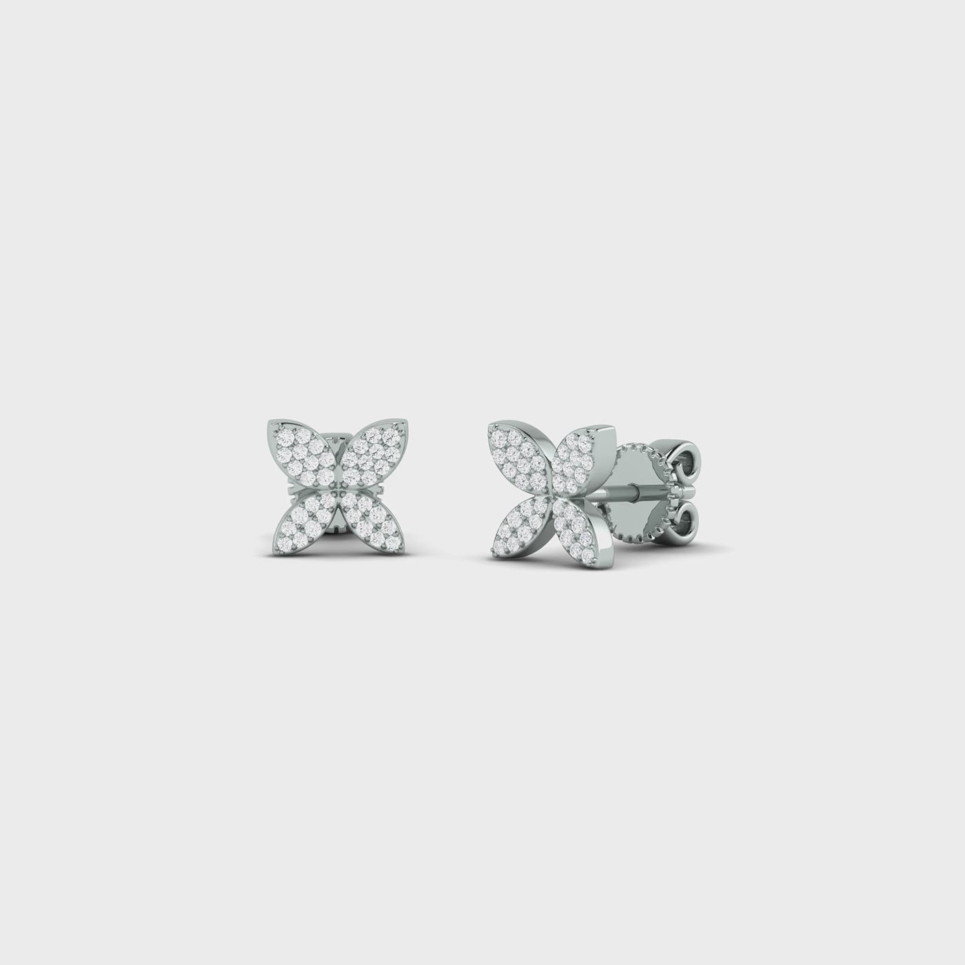 Suzy Levian 14K White Gold .15 cttw Diamond Pave Marquise
