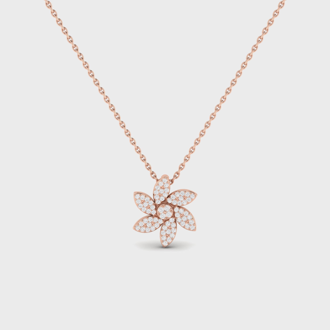 Suzy Levian 14K Rose Gold .14 cttw Diamond Pave Curved