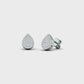 Suzy Levian 14K White Gold .20 cttw Diamond Pave Pear Shape Stud Earrings