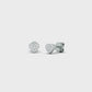 Suzy Levian 14K White Gold .085 cttw Pave Diamond Heart Earrings