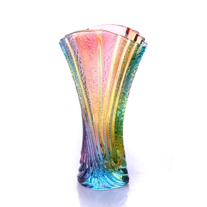 Suzy Levian New York Colorful Crystal Aura Vase