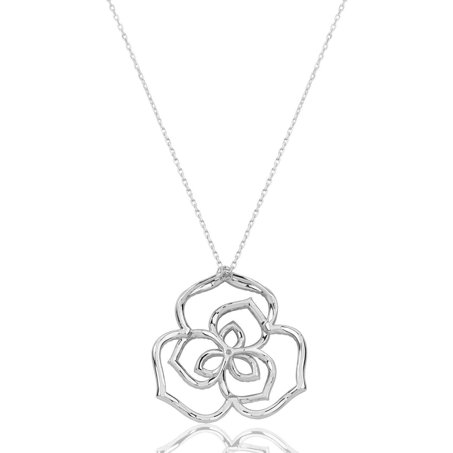 Silpada 'Blooming Flower' Sterling Silver Mother-of-Pearl Pendant Necklace,  16