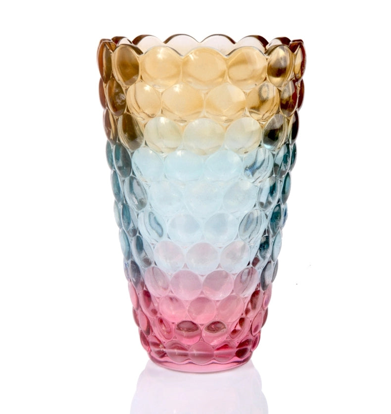 Suzy Levian New York Colorful Crystal Bubbled Vase