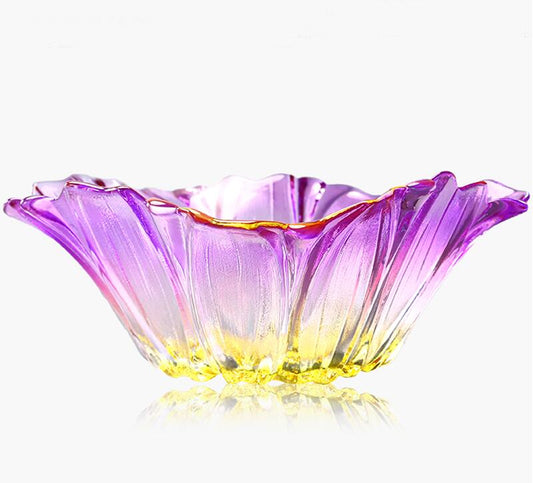 Suzy Levian New York Purple Crystal Orchid Vase