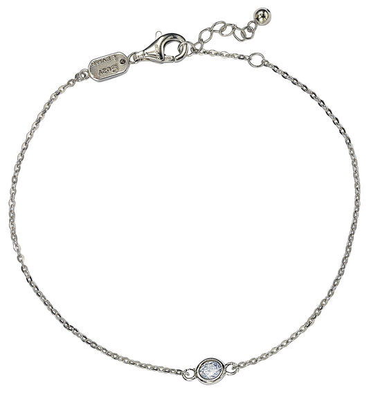 Suzy Levian .25 ct TDW 14K White Gold Diamond Solitaire Bracelet
