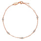 Suzy Levian 0.50 ct TDW 14K Rose Gold Diamond Station Bracelet
