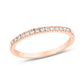 Suzy Levian 14k Rose Gold & White Diamond Half Eternity Ring
