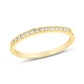 Suzy Levian 14k Yellow Gold & White Diamond Half Eternity Ring