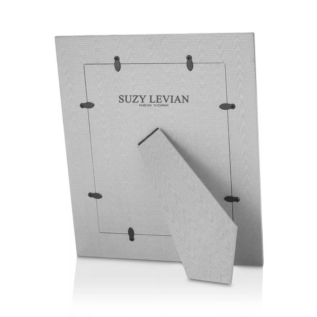 Suzy Levian New York Silver Picture Frame with Pink Orchid - Large