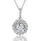 Suzy Levian Pave Solitaire Cubic Zirconia Sterling Silver Rope Pendant