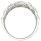 Suzy Levian Pave Cubic Zirconia Sterling Silver Criss-Cross Brown Ring