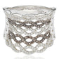 Suzy Levian Pave Cubic Zirconia Sterling Silver Criss-Cross Brown Ring
