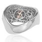 Suzy Levian Pave Cubic Zirconia Sterling Silver Wavy Crossing Ring