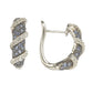 Suzy Levian Sapphire and Diamond Accent in Sterling Silver Petite Wrap Around Earrings