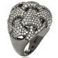 Suzy Levian Sterling Silver Cubic Zirconia Crossing Weaving Dome Ring