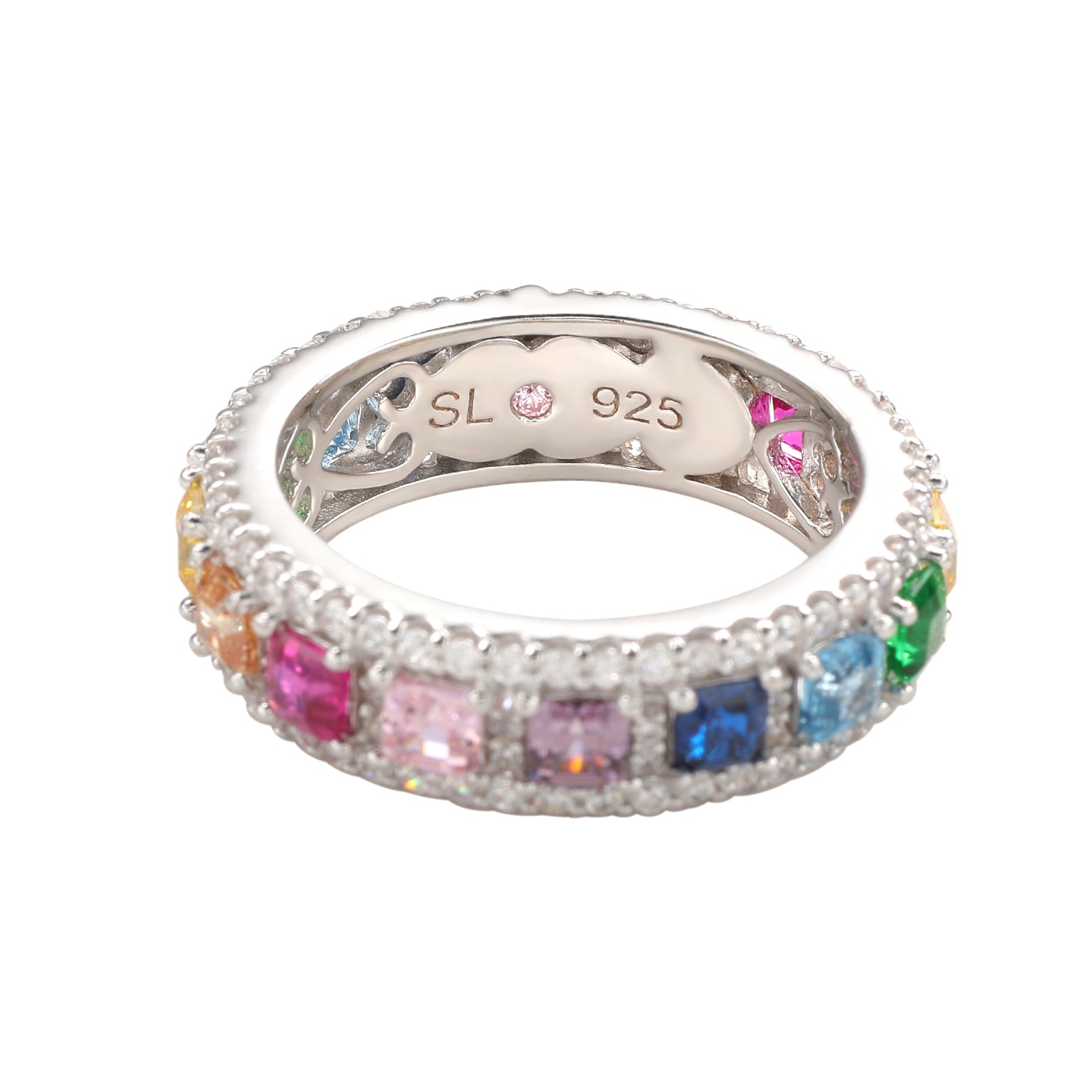 VANBRUUN LOVINA, Eternity Ring with Pink Gemstones