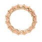 Suzy Levian Rosed Sterling Silver Pink Cubic Zirconia Asscher Cut Eternity Band