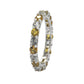 Suzy Levian Sterling Silver Yellow & White Sapphire & Diamond Accent Eternity Ring