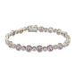 Suzy Levian Sterling Silver Pink Sapphire and Diamond Accent Bracelet