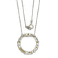 Suzy Levian Sterling Silver Yellow Sapphire & Diamond Accent Alternating Circle Eternity Necklace