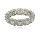 Suzy Levian Sterling Silver Cubic Zirconia White Princess Cut Eternity Band